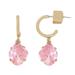Kate Spade Jewelry | Kate Spade Pink Crystal Treasure Trove Huggies Gold Hoop Earrings | Color: Gold/Pink | Size: Os