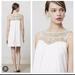 Anthropologie Dresses | Anthropologie Maeve White Swing Dress With Embellished Neckline | Color: Gold/White | Size: 6