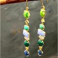 Anthropologie Jewelry | Anthropologie Mixed Stone Drop Earrings | Color: Blue/Green | Size: Os