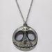 Disney Jewelry | Disney Jack Skellington Large Metal Pendant Silver Tone Chain Necklace Character | Color: Silver | Size: Os