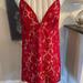 Free People Dresses | Free People Red Lace Dress Size 6 | Color: Red | Size: 6