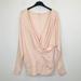 Free People Sweaters | Free People Womens Small Sweater Pink Cozy With You Pullover Draped Surplice Bv5 | Color: Pink | Size: S