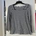 J. Crew Tops | J Crew Navy Striped Square Neck 3/4 Sleeve Top, Size Small | Color: Blue | Size: S