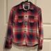 American Eagle Outfitters Tops | American Eagle Red Plaid Collared Button Up Long Sleeve Flannel Women Size 2 | Color: Blue/Red | Size: 2p