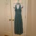 Anthropologie Dresses | Anthropologie By Maeve Halter Maxi Dress. Blue Motif. Size Small Petite, Nwot | Color: Blue/Cream | Size: Sp