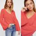 Free People Sweaters | Free People | Damsel Cable Knit Pullover Sweater In Coral Size Small | Color: Orange/Pink | Size: S