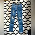 Free People Jeans | Free People Denim Stretch, Skinny Jean Button Fly | Color: Blue | Size: 25