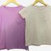 J. Crew Shirts & Tops | J. Crew Crew Cuts Girls' Short-Sleeve Heart-Pocket T-Shirts Set Of Two 10 & 12 | Color: Pink/Purple | Size: 10g