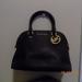 Michael Kors Bags | Black Medium Leather Michael Kors Satchel Bag | Color: Black/Gold | Size: Os