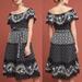 Anthropologie Dresses | Euc Anthropology Boho Embroidered Marisol Off-Shoulder Dress | Color: Black/White | Size: 10