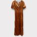 Anthropologie Dresses | Anthropologie Velvet Somerset Maxi | Color: Gold/Orange | Size: Xs
