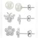 Giani Bernini Jewelry | Giani Bernini Sterling Silver 3 Piece Set Stud Earrings Freshwater Pearls | Color: Silver/White | Size: Os