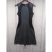 Michael Kors Dresses | Michael Kors Stunning Fit & Flare Dress Sz 0 Curve Accenturating Design Stretch | Color: Black/Gray | Size: 0