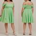 Torrid Dresses | Disney Tinkerbell Stretch Poplin Off Shoulder Dress | Color: Green | Size: Various