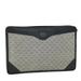 Gucci Bags | Gucci Micro Gg Canvas Clutch Bag Pvc Leather Gray Navy Auth Ti1145 | Color: Gray | Size: Os