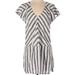 J. Crew Dresses | J Crew Linen Stripe Casual Dress, V Neck, Size Xxs, Retail $158 | Color: Blue/White | Size: Xxs