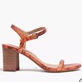 Madewell Shoes | Madewell Snake Print Embossed Heel | Color: Brown/Orange | Size: 8