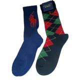 Polo By Ralph Lauren Underwear & Socks | 2 Pair Polo Ralph Lauren Socks Sport And Dress Pony Argyle Men Size 10-13 | Color: Black/Green/Red | Size: Size 10-13 Fit Men's Shoe Size 6-12.5