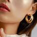 Anthropologie Jewelry | Anthropologie Gold Plated Lauryn Chunky Three Layer Triple Hoop Earrings | Color: Gold | Size: Os