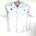 Columbia Shirts | Columbia Pfg Texas A&M Button Shirt Size Xxl White Short Sleeve Embroidered | Color: Red/White | Size: Xxl