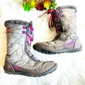 Columbia Shoes | Columbia Unisex Youth Minx Mid Ii 200 Gram Waterproof Lace Up Tall Snow | Color: Gray/Pink | Size: 4b