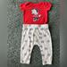 Disney Matching Sets | Host Pick Minnie Mouse Baby Girls Outfit Size:6-9m | Color: Red | Size: 6-9mb