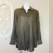 Anthropologie Tops | Anthropologie | Womens Maeve Green Sequin Long Sleeve Button Down Top | Size: S | Color: Green | Size: S