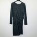 Athleta Dresses | Athleta Women's Medium Dress Gray Black Solitude Ruched Long Sleeve Knit G23 | Color: Black | Size: M