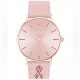 Coach Accessories | Coach Women's Perry Breast Cancer Awareness Pink Leather Strap Watch 36mm | Color: Pink | Size: Os