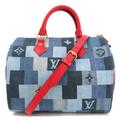 Louis Vuitton Bags | Louis Vuitton Speedy Bandouliere 30 Denim Patchwork Shoulder Bag Blue | Color: Blue | Size: Os