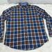 American Eagle Outfitters Shirts | American Eagle Outfitters Men’s Plaid Long Sleeve Casual Button Down Shirt Xl | Color: Blue/White | Size: Xl