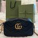 Gucci Bags | Authentic Gucci Gg Marmont Small Shoulder/Crossbody Bag In Black | Color: Black | Size: Small Size: 9.5"W X 5"H X 3"D