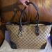 Gucci Bags | Gucci Tan/Brown Medium Size Tote Vguc | Color: Brown/Tan | Size: Os