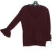 J. Crew Sweaters | J Crew Womens Sweater Merino Wool V Neck Cinch Bell Sleeve Red Small Er | Color: Red | Size: S