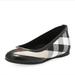 Burberry Shoes | Burberry Girls' Parade Nova Check Ballerina Flats | Color: Black/Cream | Size: 28geu