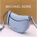 Michael Kors Bags | Michael Kors Dover Small Leather Crossbody Bag Vista Blue | Color: Blue/Gold | Size: Os