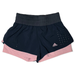 Pink Victoria's Secret Shorts | Adidas Women's Gray & Pink Double Layer Athletic Running Shorts Size L | Color: Gray/Pink | Size: L