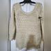 American Eagle Outfitters Sweaters | American Eagle Open Knit Sweater | Color: Cream/Gold | Size: M