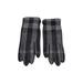 Burberry Accessories | Burberry Plaid Gloves In Grey Wool And Leather | Color: Gray | Size: Os