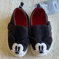 Disney Shoes | Disney | Nwt Baby Mickey Mouse Slip-On Shoes | Us 18-24 Months / Eur 22 | Color: Black/White | Size: 18-24 Months