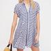 Free People Dresses | Free People Blue New Spring Love Tunic Mini Dress, Size M | Color: Blue/White | Size: M