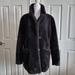 J. Crew Jackets & Coats | J. Crew Black Faux Fur Coat Size L | Color: Black | Size: L