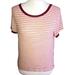 American Eagle Outfitters Tops | American Eagle Outfitters Burgundy And Pink Striped Top Medium | Color: Pink/Tan | Size: M