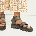 Free People Shoes | Free People Maddox Lug Sole Sandals Gray Size 38/7.5, 39/8.5 | Color: Gray | Size: Various