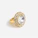 J. Crew Jewelry | J.Crew Pav Crystal Cocktail Ring | Color: Gold/White | Size: 6