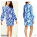 Lilly Pulitzer Dresses | Lilly Pulitzer Bartlett Sweatshirt Dress Coastal Blue | Color: Blue/White | Size: Xxs