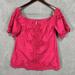 Free People Dresses | Free People Dress Women’s Xs Hot Pink Off Shoulder Lined Lace | Color: Pink | Size: Xs