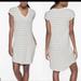 Athleta Dresses | Athleta Newport Gray Stripe Nirvana Dress Size Medium | Color: Gray/White | Size: M