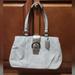 Coach Bags | Coach Leather Medium Handbag | Color: Gold/White | Size: Os