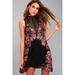 Free People Dresses | Intimately Free People Marsha Trapeze Dress High Neck Lace Sleeveless Mini S | Color: Black/Pink | Size: S